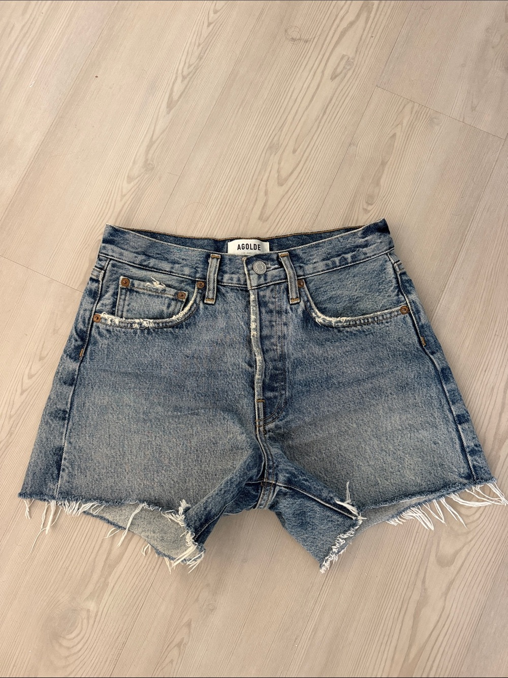 Agolde Parker Denim Shorts